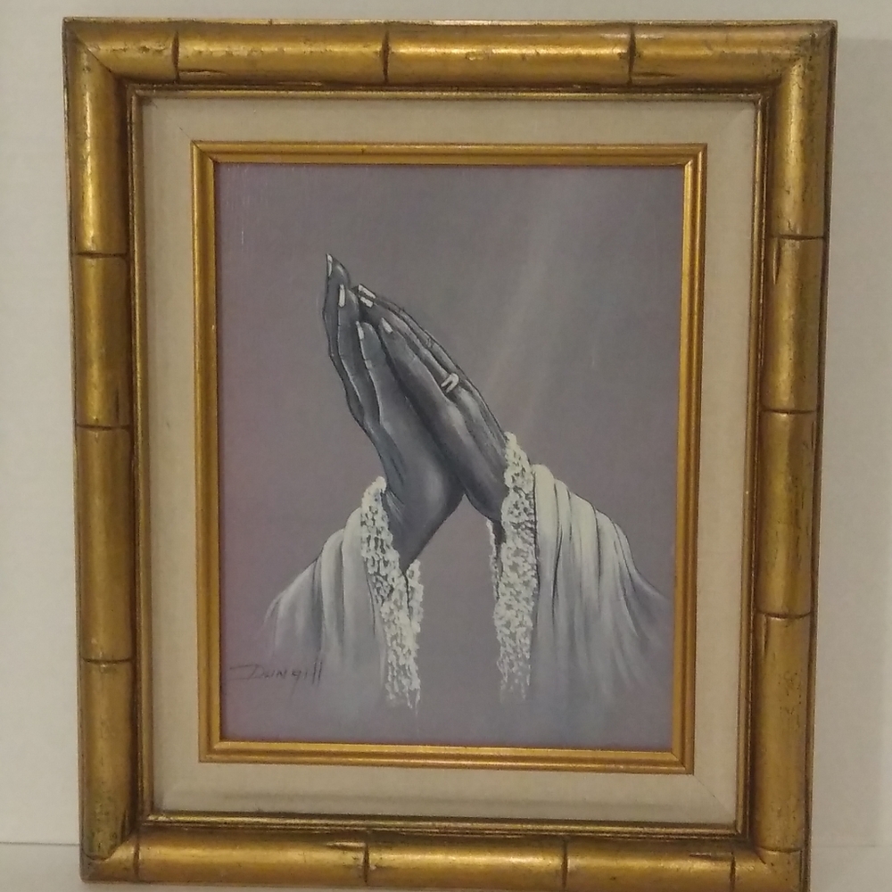 "RARE"  ELAINE DUNGILL AFRICAN AMERICAN WOMAN PRAYING HANDS 🙏🏽 - Picture 3 of 12